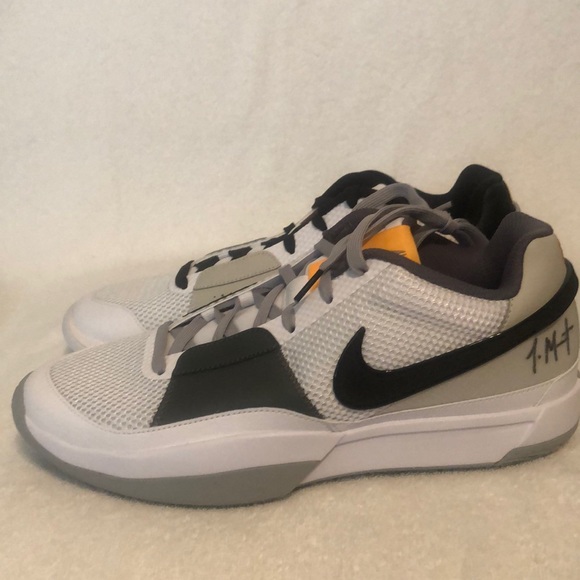 JA1 white/LT smoke Grey-Black. Size 10.5